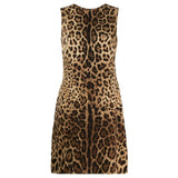 Dolce & Gabbana Elegant Leopard Print Stretch Dress