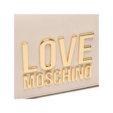 Love Moschino Elegant White Faux Leather Crossbody Handbag