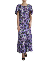 Dolce & Gabbana Elegant Floral Silk Maxi Dress