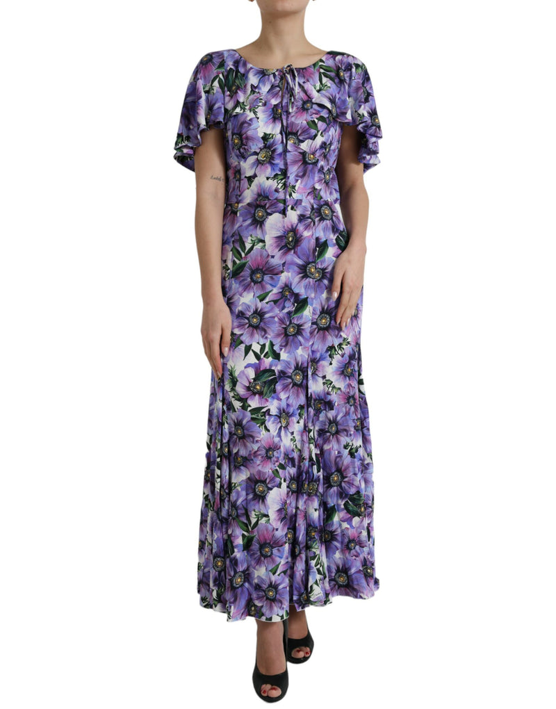 Dolce & Gabbana Elegant Floral Silk Maxi Dress