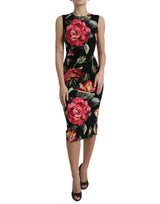 Dolce & Gabbana Elegant Floral Sheath Midi Dress