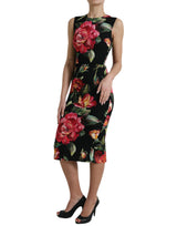 Dolce & Gabbana Elegant Floral Sheath Midi Dress