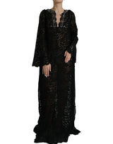 Dolce & Gabbana Elegant Long Sleeve Crystal-Embellished Dress