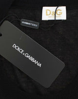 Dolce & Gabbana Elegant Black Wool Blend Crewneck Sweater