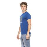 Roberto Cavalli Beachwear Blue Cotton Men T-Shirt