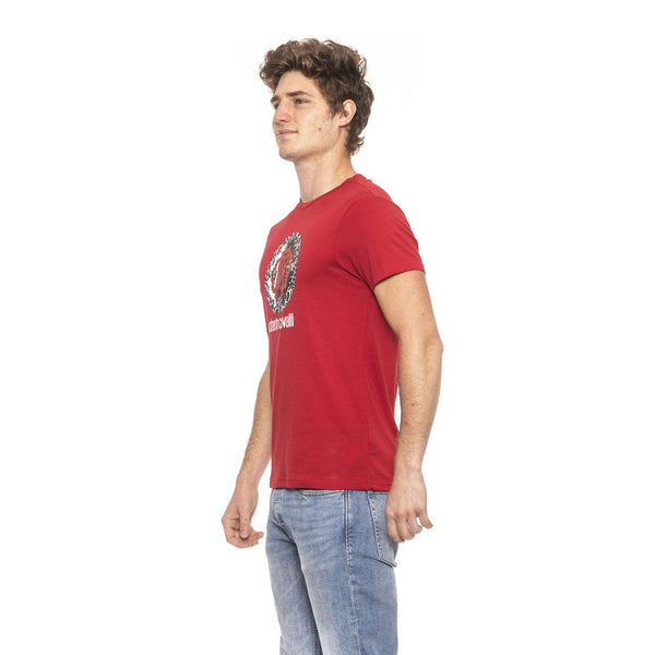 Roberto Cavalli Beachwear Red Cotton Men T-Shirt