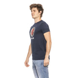 Roberto Cavalli Beachwear Blue Cotton Men T-Shirt