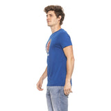 Roberto Cavalli Beachwear Blue Cotton Men T-Shirt