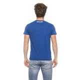 Roberto Cavalli Beachwear Blue Cotton Men T-Shirt