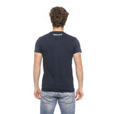 Roberto Cavalli Beachwear Blue Cotton Men T-Shirt