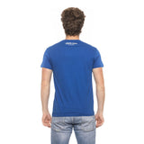 Roberto Cavalli Beachwear Blue Cotton Men T-Shirt