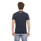 Roberto Cavalli Beachwear Blue Cotton Men T-Shirt