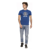 Roberto Cavalli Beachwear Blue Cotton Men T-Shirt