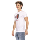 Roberto Cavalli Beachwear White Cotton Men T-Shirt