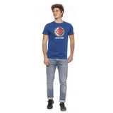 Roberto Cavalli Beachwear Blue Cotton Men T-Shirt