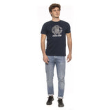 Roberto Cavalli Beachwear Blue Cotton Men T-Shirt