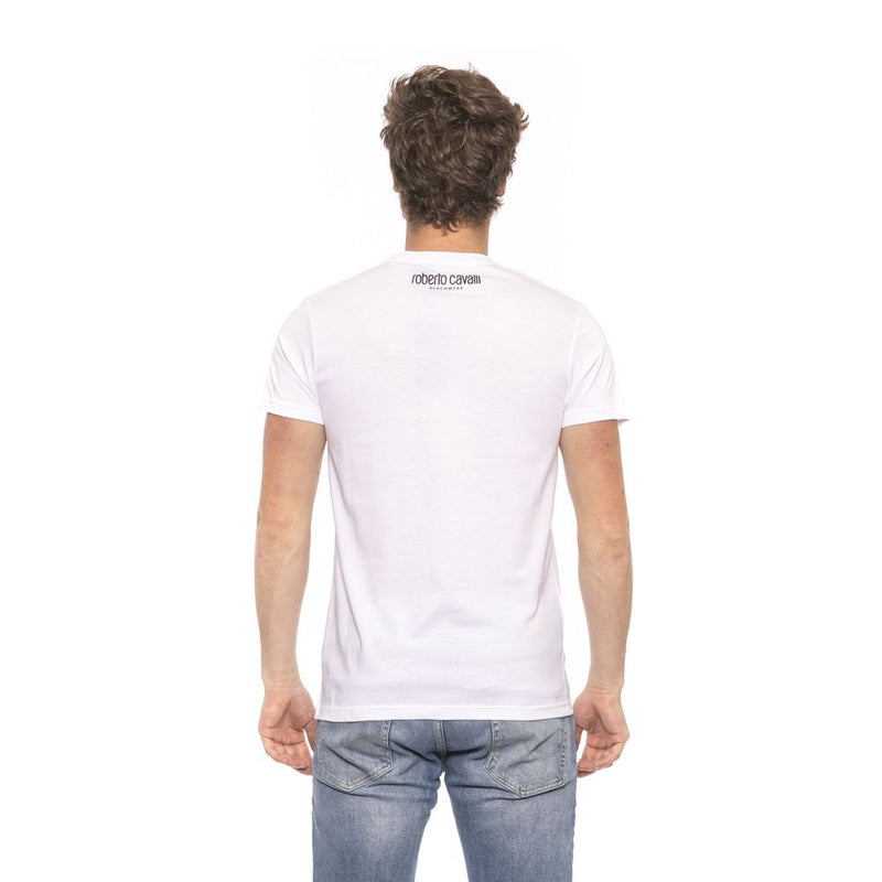 Roberto Cavalli Beachwear White Cotton Men T-Shirt