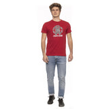 Roberto Cavalli Beachwear Red Cotton Men T-Shirt