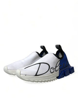 Dolce & Gabbana Chic Low Top Sorrento Sneakers in Blue and White