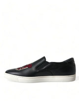 Dolce & Gabbana Elegant Black Slip-On Sneakers