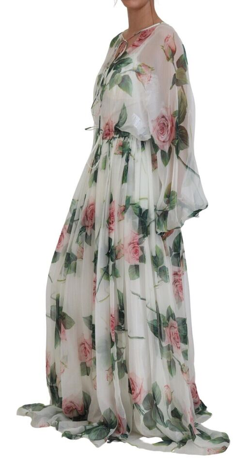 Dolce & Gabbana Elegant Floral Maxi Silk Dress