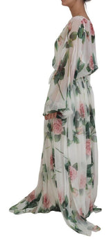 Dolce & Gabbana Elegant Floral Maxi Silk Dress