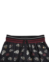 Dolce & Gabbana Elegant Silk Jogging Trousers with Ring Print