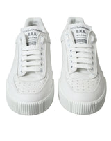 Dolce & Gabbana Elegant White Low-Top Calfskin Sneakers