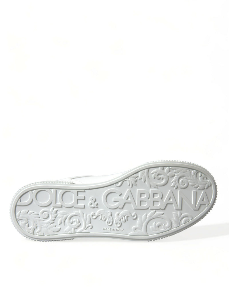 Dolce & Gabbana Elegant White Low-Top Calfskin Sneakers