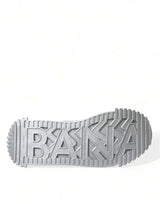 Dolce & Gabbana Silver Laminated Low Top Sneakers