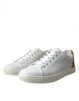 Dolce & Gabbana Chic White Calfskin Low Top Sneakers