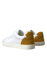 Dolce & Gabbana Chic White Calfskin Low Top Sneakers