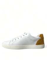 Dolce & Gabbana Chic White Calfskin Low Top Sneakers