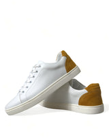 Dolce & Gabbana Chic White Calfskin Low Top Sneakers