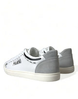 Dolce & Gabbana Elegant White Calfskin Leather Sneakers