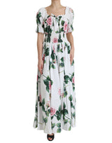 Dolce & Gabbana Floral Off-Shoulder Cotton Midi Dress