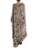 Dolce & Gabbana Ethereal Pink Floral Silk Maxi Dress