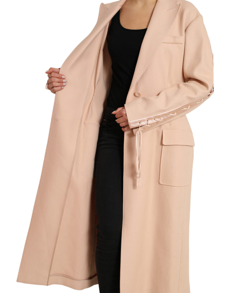 Dolce & Gabbana Elegant Beige Single-Breasted Trench Coat