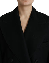 Dolce & Gabbana Elegant Black Double-Breasted Trench Coat