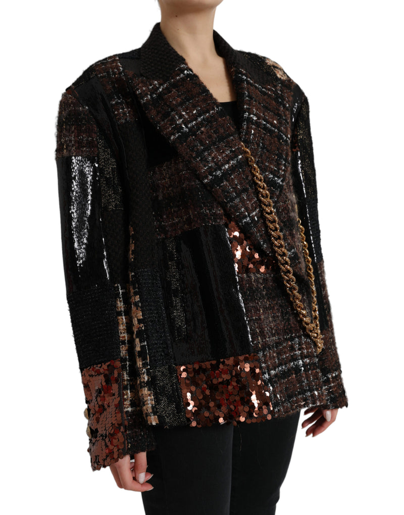 Dolce & Gabbana Multicolor Patchwork Double-Breasted Jacket