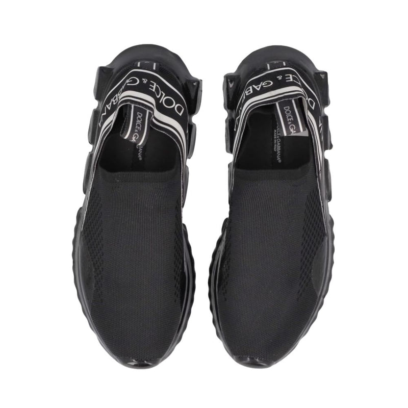 Dolce & Gabbana Elegant Black Stretch Sneakers for Sophisticated Style