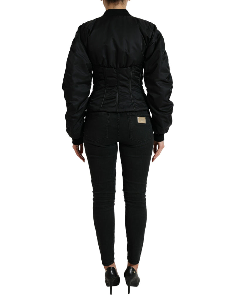 Dolce & Gabbana Elegant Black Nylon Blouson Jacket