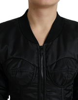 Dolce & Gabbana Elegant Black Nylon Blouson Jacket