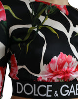 Dolce & Gabbana Elegant Floral Cropped Blouse Top