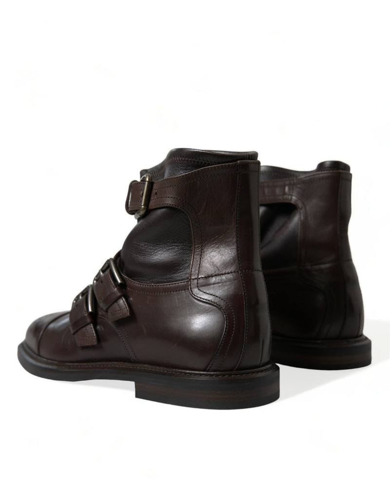 Dolce & Gabbana Elegant Mens Leather Ankle Boots