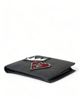 Dolce & Gabbana Elegant Black Leather Bifold Wallet