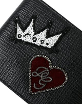 Dolce & Gabbana Elegant Black Leather Bifold Wallet