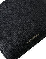 Dolce & Gabbana Elegant Black Leather Bifold Wallet