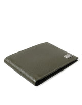 Dolce & Gabbana Elegant Olive Green Leather Bifold Wallet