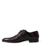 Dolce & Gabbana Elegant Striped Leather Dress Shoes